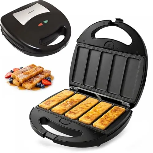 Syntrox Germany French Toast Maker Arme Ritter Chefmaker SM-1300W French Toast mit herausnehmbaren Backplatten