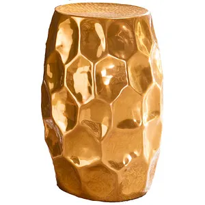 Wohnling Beistelltisch WL5.477 - Rund, Gold, Aluminium - Ablagetisch aus hochwertigem Aluminium in modernem Design. Ideal als Sofatisch für ein stilvolles Wohnzimmer, belastbar bis 15 kg.