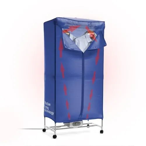 Kleiderschrank Beheizter Trockner Tragbarer Elektrischer Wäschetrockner Heißlufttrockner Beheizter Kleiderschrank Doppelhöhe 15kg Antibakterielle Sterilisation Timer 1200W