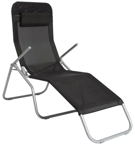 MERXX Gartenliege XXL - Klappbar und komfortabel mit Kopfkissen - Gartenliegen, klappbar und maximal belastbar bis 100 kg, ideal für entspannte Stunden im Garten oder auf der Terrasse.