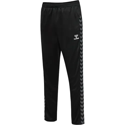 hummel Verstellbare Taille Hose Hmlauthentic Herren - Trainingshose mit normaler Passform, Chevron-Band und praktischen Reißverschlusstaschen aus recyceltem Polyester für nachhaltigen Komfort.