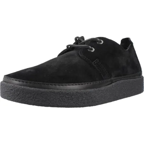 Clarks Clarkwood Lo Schuhe Schwarz EU 46 Herren - Herren-Halbschuhe aus strapazierfähigem Synthetik mit gepolstertem Fußbett für ganztägigen Komfort. Vielseitiges Design, ideal für Büro und Freizeit.