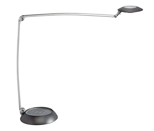 MAUL LED Tischleuchte MAULspace | Moderne dimmbare Tischlampe aus Aluminium - Tischlampen mit 691 Lumen und 5-stufigem Dimmer, ideal für Büro und Zuhause. Flexibel einstellbarer Leuchtenkopf für perfektes Licht beim Arbeiten und Lesen.