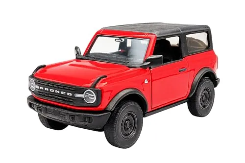 Toi-Toys Ford Bronco 2023 Black Diamond Modellauto aus Metall mit Rückzug Modell Auto Spielzeugauto 4-Varianten 43 (Rot)