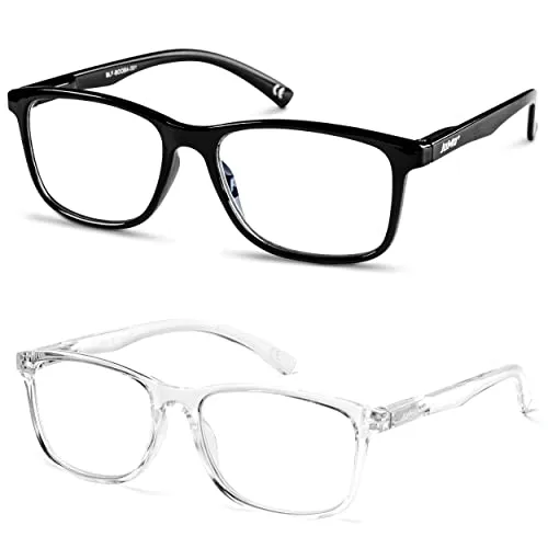 JaMa+® | Das Original | Blaulichtfilter Brille für Damen und Herren -Unisex- inkl. Etui - Blaufilter Brille für PC, TV, Gaming & Handy - UV 400 Schutz - Augenschonend - 2er Set