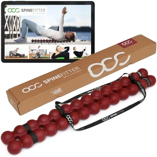 SPINEFITTER by SISSEL® Rot | Innovatives Massagegerät für Rücken & Balance - Utensilien für Rückenmassage: Das Multitool mit 28 Massagebällen löst Verspannungen, mobilisiert Gelenke und fördert Rumpfstabilität für mehr Beweglichkeit.