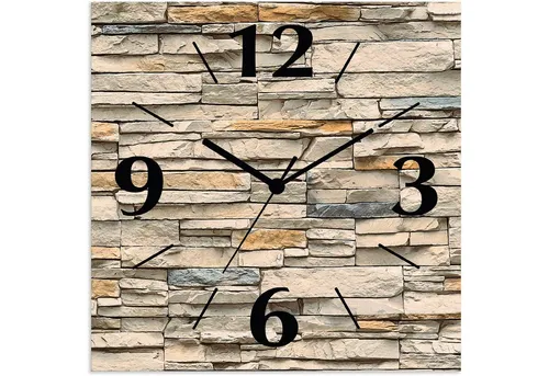 ARTland Wanduhr auf Alu Funkuhr in beige von ARTland