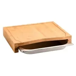 KESPER Schneidbrett mit Auffangschale aus Bambus von Kesper