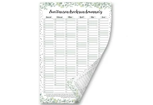 Timr Wandkalender Timr Wandkalender 2026 Motiv Eukalyptus Dots - DIN A2 I tr400