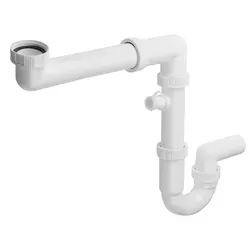 Bruckner Spülbecken-Siphon raumsparend mit Anschluss 6/4
