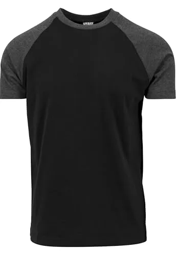 URBAN CLASSICS Rundhalsshirt Raglan Contrast Tee Herren T-Shirt XXL (58) - Stylisches Rundhalsshirt im Raglan-Stil für Herren, aus 100% Baumwolle gefertigt. Ideal für lässige Outfits und den täglichen Komfort.