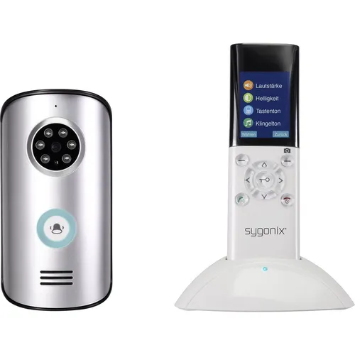 sygonix EM-4159 Video-Türsprechanlage Funk Komplett-Set - Haus-Alarmanlagen mit hochwertiger Videoüberwachung, drahtlos und einfach zu installieren für mehr Sicherheit im Zuhause.