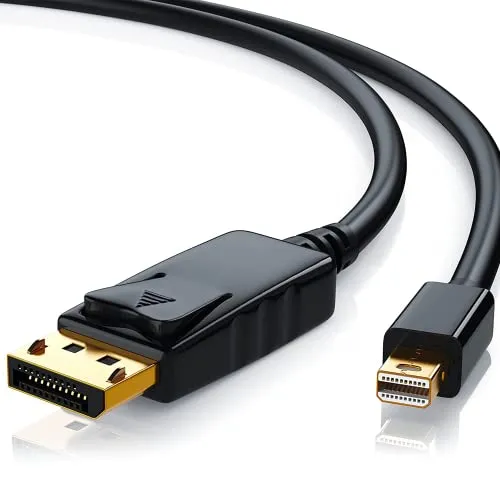 Reagle Mini DisplayPort auf DisplayPort Kabel 3m – DP 1.4, 8K 60Hz, 4K 144Hz, HDR, HBR3, HDCP 2.2, vergoldete Stecker, Schwarz
