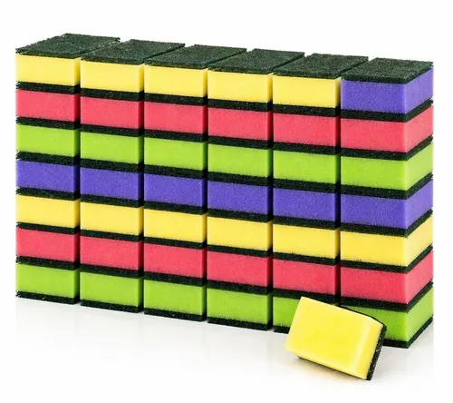 BAYLI Scheuerschwamm 140er Set - Bunte Küchenschwämme für starke Reinigung - 140er Set bunte Küchenschwämme – ideal für kraftvolle Reinigung in Haushalt & Gewerbe. Extra starke Scheuerseite entfernt mühelos hartnäckigen Schmutz von robusten Oberflächen. Ergonomisch gestaltet für komfortables Arbeiten.