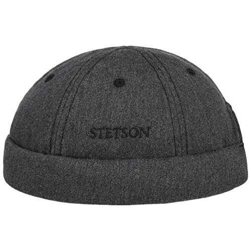 Stetson Cotton Melange Dockermütze Herren Sommer Winter anthrazit M (56-57 cm) - Moderne Dockermütze im Denim-Look aus 100% Baumwolle, atmungsaktiv und komfortabel. Mit UV-Schutz 40+ ideal für sonnige Tage. Größenverstellbar für perfekten Sitz – der perfekte Begleiter für Freizeit und Alltag.
