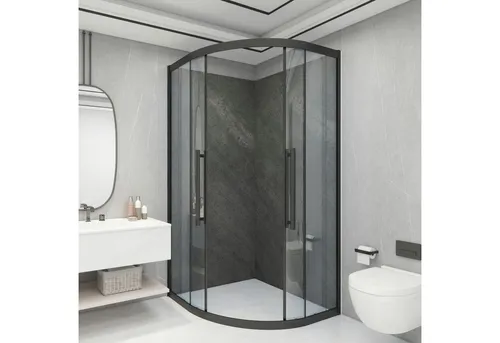 Duschrückwandset Bladel 16er Set 120x60 cm - Elegante Wandverkleidung in Grey Stone - Duschkabinen & -wände: Pflegeleichte Wandverkleidung in Natursteinoptik, ideal für kreative Gestaltung in Bad und Küche.