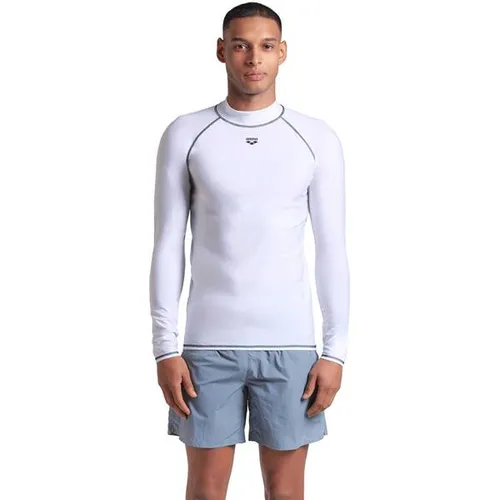 ARENA Herren Graphic UV-Schutz Langarm Shirt - Rashguards für Wassersport für Männer - Stylisches UV-Schutz Shirt mit UPF 40+, schnelltrocknend und umweltfreundlich aus 100% recyceltem Polyester. Ideal für Schwimmen und sonnige Aktivitäten.