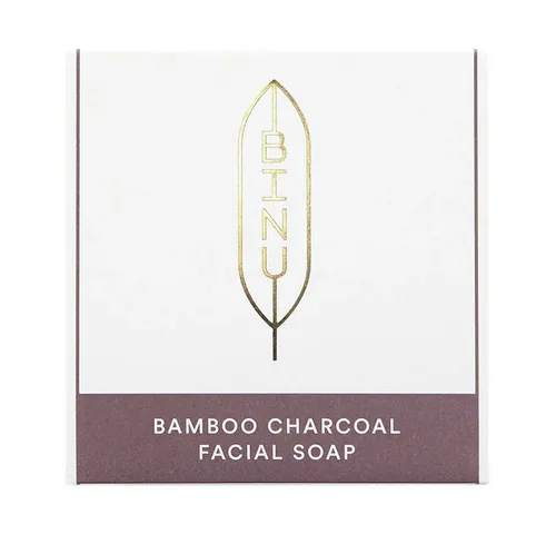 BINU BEAUTY Gesichtsseife - Charcoal 100g - Vegane Gesichtsseife mit Bambus Aktivkohle für porentiefe Reinigung und sanften Peeling-Effekt. Ideal für fettige Haut und zur Bekämpfung von Unreinheiten.