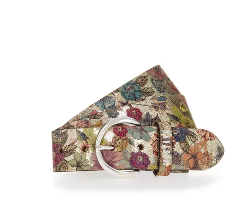 MUSTANG Ledergürtel im floralen oder Animal-Design in gold von Mustang