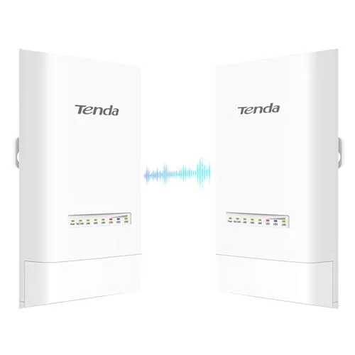 Tenda OS3 WiFi Bridge Point-to-Point WLAN Bridge Outdoor CPE (867 Mbit/s auf 5GHz, 5KM Reichweite, 4X 10/100 MBit/s-LAN-Ports, WLAN Brücke mit 12dBi Richtantenne, Zentrales Management) (2er Pack)