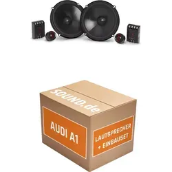 JBL Stage3 607CF Einbaupaket für Audi A1 8X - Komplettes Lautsprecher-Set für Audi A1 8X (2010-2018) mit 2x Tief-Mitteltöner und 2x Hochtöner. Einfache Installation dank Adapterringen und -steckern für perfekten Klang.