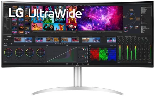 LG 5K UltraWide Curved Monitor 40WP95X-W - 39,7 Zoll, 5120 x 2160, HDR 10 für lebendige Farben, ideal für Grafiker und Videoeditoren