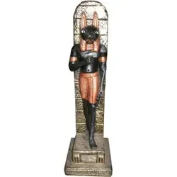 Ägyptische Figur Anubis Kunststoff god of death Dekoration Statuen Figuren 33cm - Bunt