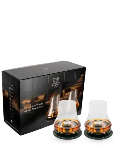 PEUGEOT Whisky-Probierset - 2 Tasting-Sets mit Gläsern und Kühlsockel - Whiskeygläser Set für die perfekte Verkostung, inklusive speziellen Kühlsockeln für idealen Genuss bei optimaler Temperatur.