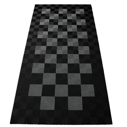 RAMROXX Performance Bodenfliesen Garagenboden 2,8mx5,6m Schwarz Grau Set2 - Hochwertige Kunststoffbodenfliesen für Garagen, robust und pflegeleicht. Ideal für eine attraktive und langlebige Bodenlösung.