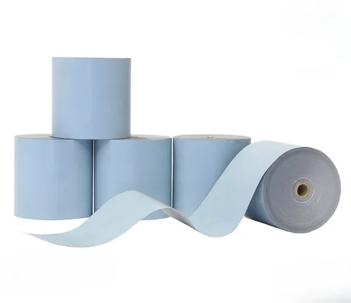 BPA-freie Thermobelegrollen für Kassenterminals, hellblau, 80 mm x 80 m 5 Stück