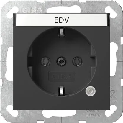 Gira 4452005 Schutzkontakt-Steckdose Kontroll in schwarz von Gira