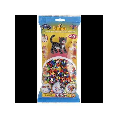 Hama 6000 Midi Bügelperlen 205-68 Mix 52 Farben Ø 5 mm Perlen Steckperlen Beads