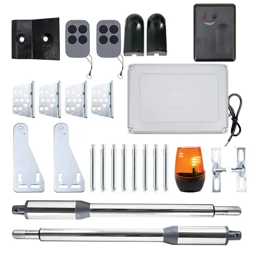 Paket Automatisierungsset für Drehtore PNI MAB300, 2 Motoren 40 W, Torlänge 2 x 2,5 m, 200 kg und intelligentes Relais PNI SmartHome RG120, Tuya-App