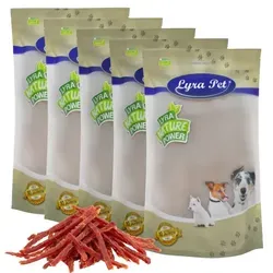 Lyra Pet® Entenbrustabschnitte 5 kg - Fettarmer Hundesnack - Hundefutter mit fettarmen Entenbrustabschnitten, ideal für kleine Hunde, Welpen und ältere Hunde. Schonend getrocknet für intensiven Geschmack und angenehmes Kauvergnügen.