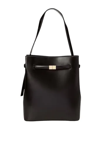 Marc O'Polo Tally M Beuteltasche - Damen - Schwarz - Elegante Beuteltasche aus feinem Kalbsleder, ideal für jeden Anlass. Stilvolles Design und praktische Größe machen sie zum perfekten Begleiter.