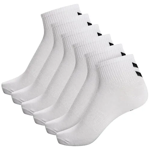 hummel, hmlCHEVRON 6-PACK MID CUT SOCKS, WEISS, 10 in weiß von hummel
