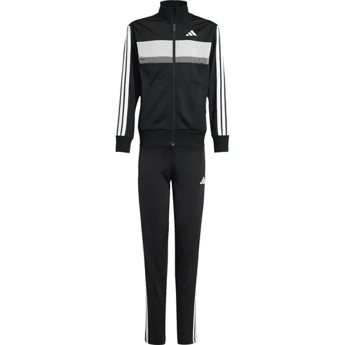 Trainingsanzug Kinder - Tiberio schwarz/weiß - Trainingsanzug für Mädchen aus 100 % recyceltem Polyester, bequem und stylisch. Ideal für aktive Tage mit maximalem Trainingskomfort und optimaler Bewegungsfreiheit.