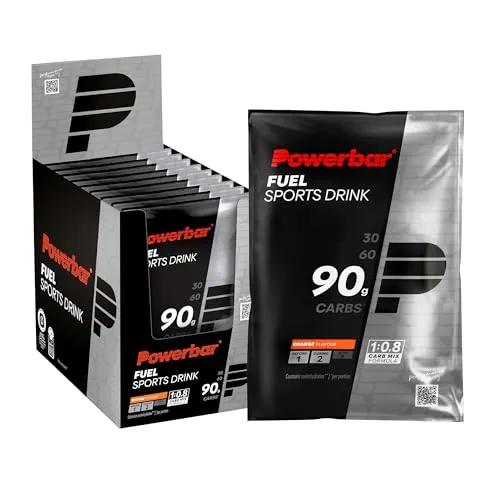 POWERBAR FUEL SPORTS DRINK 90 Orange - 10 Portionen für optimale Energie - Drogerie & Körperpflege - Der FUEL SPORTS DRINK 90 bietet 90g Kohlenhydrate pro Portion und verbessert die Kohlenhydrataufnahme während intensiver sportlicher Leistungen.