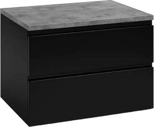 Schwarzer Badezimmer-Hängeschrank 80x50cm mit Waschtischplatte Modus