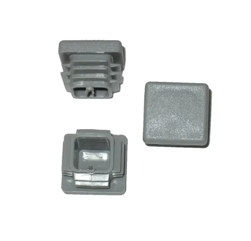 Walter Bethke GmbH & Co. KG Anhänger 100x Lamellenstopfen Vierkantrohrstopfen 25x25mm (Außen) GRAU