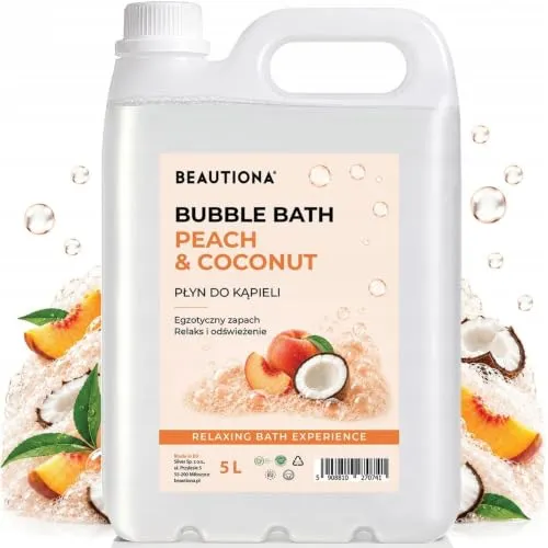 Beautiona® Schaumbad Pfirsich & Kokos 5L – Stark Schäumend für die Wanne