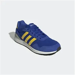 adidas Herren Run 60s 4.0 Schuhe - semi Lucid Blue/Yellow/Grey Two, 42 2/3 EU - Laufschuhe mit regulärer Passform, Obermaterial aus Textil und Leder für optimalen Komfort und Gummiaußensohle für besten Grip.