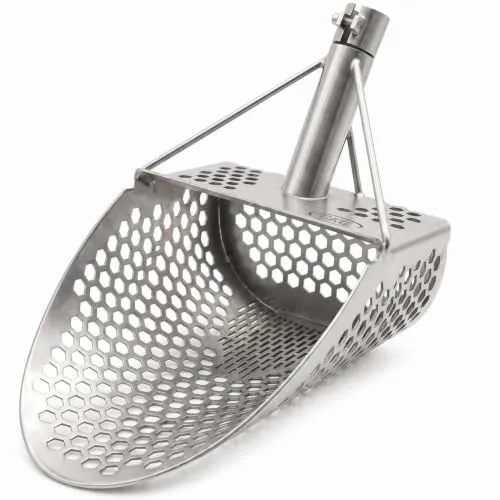 CKG Sandsieb Scooper Für Metalldetektor Profi, Siebschaufel Für Schatzsuche Am Strand, Kompatibel Mit Metalldetektoren, Robustes Zubehör Für Präzise Funde, Pro