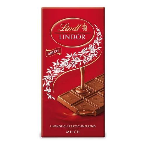 Lindt Lindor Milch Zartschmelzende Schokolade 100g - Lindt Lindor Milch Zartschmelzende Schokolade 100g bietet unendlich zartschmelzenden Genuss. Ideal zum Verschenken oder für den eigenen Schokoladenmoment. Ein Hochgenuss für Schokoladenliebhaber!