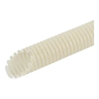 Fränkische Rohrwerke FFKu-EL-F40 - Biegsames Kunststoff-Wellrohr 40mm, 25m-Ring - Diverse F - Leichtes, flammenausbreitendes PVC-U Wellrohr in beige, ideal für Unterputz- und Hohlwandinstallationen, mit einer Mindestdruckfestigkeit von 320N/5cm.