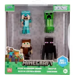 Minecraft 6,3 cm, 4er-Pack (Wave 3)