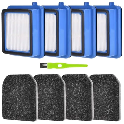 QX7 Filter für AEG 4 Stück Filter Zubehör Set für AEG QX6 QX7 QX8-2 ASKW1 Staubsauger Filterset Ersatzteile Ersatzfilter mit Waschbar 4 Vormotorfilter 4 Hygienefilter 1 Reinigungsbürste