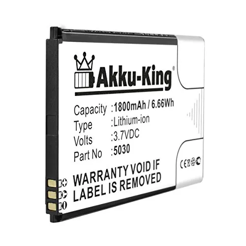Akku-King Akku kompatibel mit Wiko 5030 - Li-Ion 1800mAh - für Lenny 2, Lenny 3