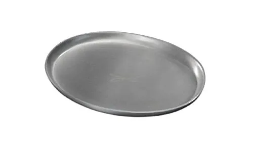 Kerzenteller, Dekoteller Oval Silber 9 x 12 cm