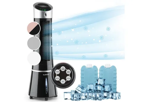 4in1 Luftkühler mobiles Klimagerät Skyscraper Ice - Klimaanlage, Ventilator und Luftreiniger in einem, ideal für Räume bis 20 m² mit Fernbedienung und leisen Betrieb für angenehme Kühle.